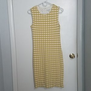 Brand New Mustard & Cream Calvin Klein Dress